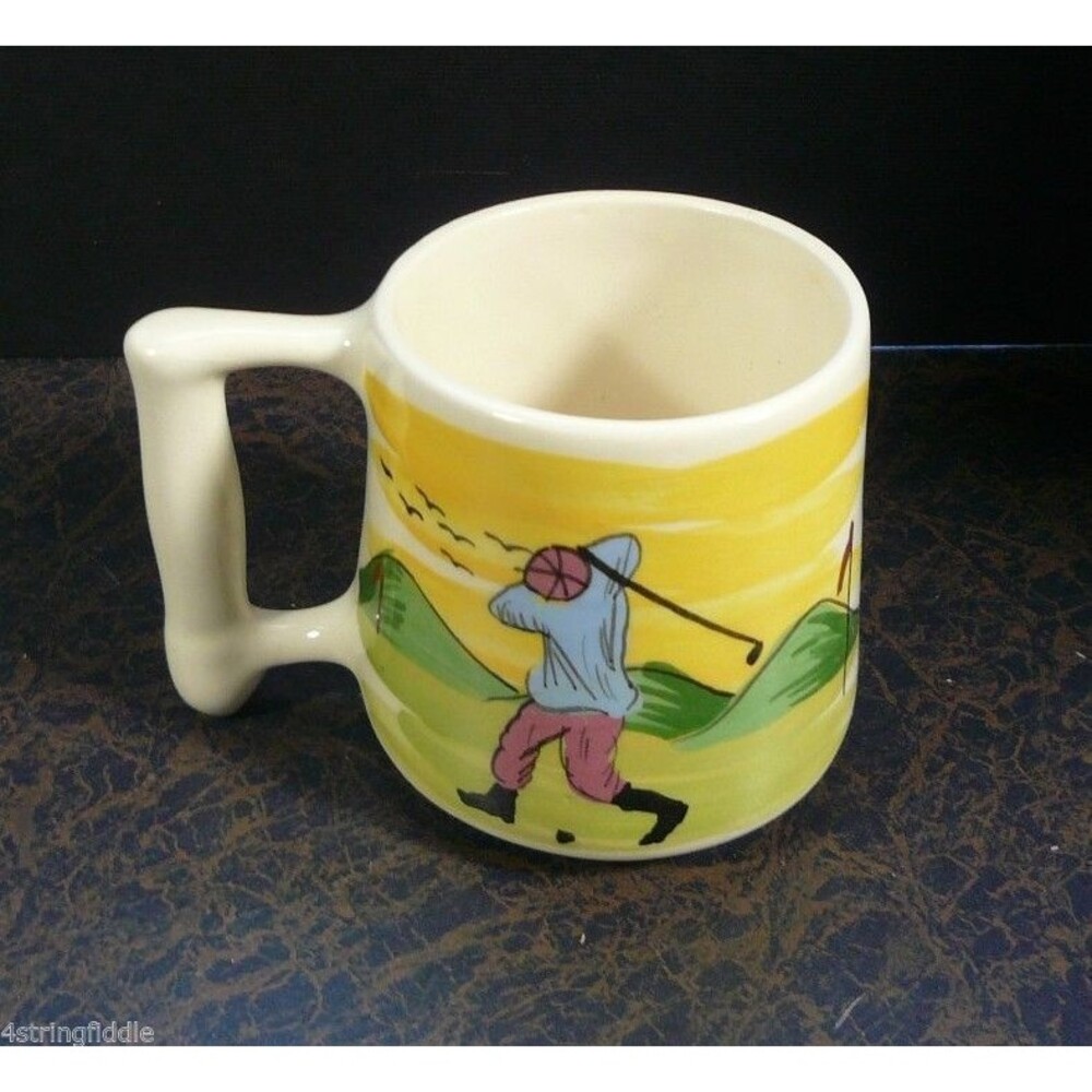 Golfers Coffee Mug Cup from Altos de Chavón, La Romana, Dominican Republic